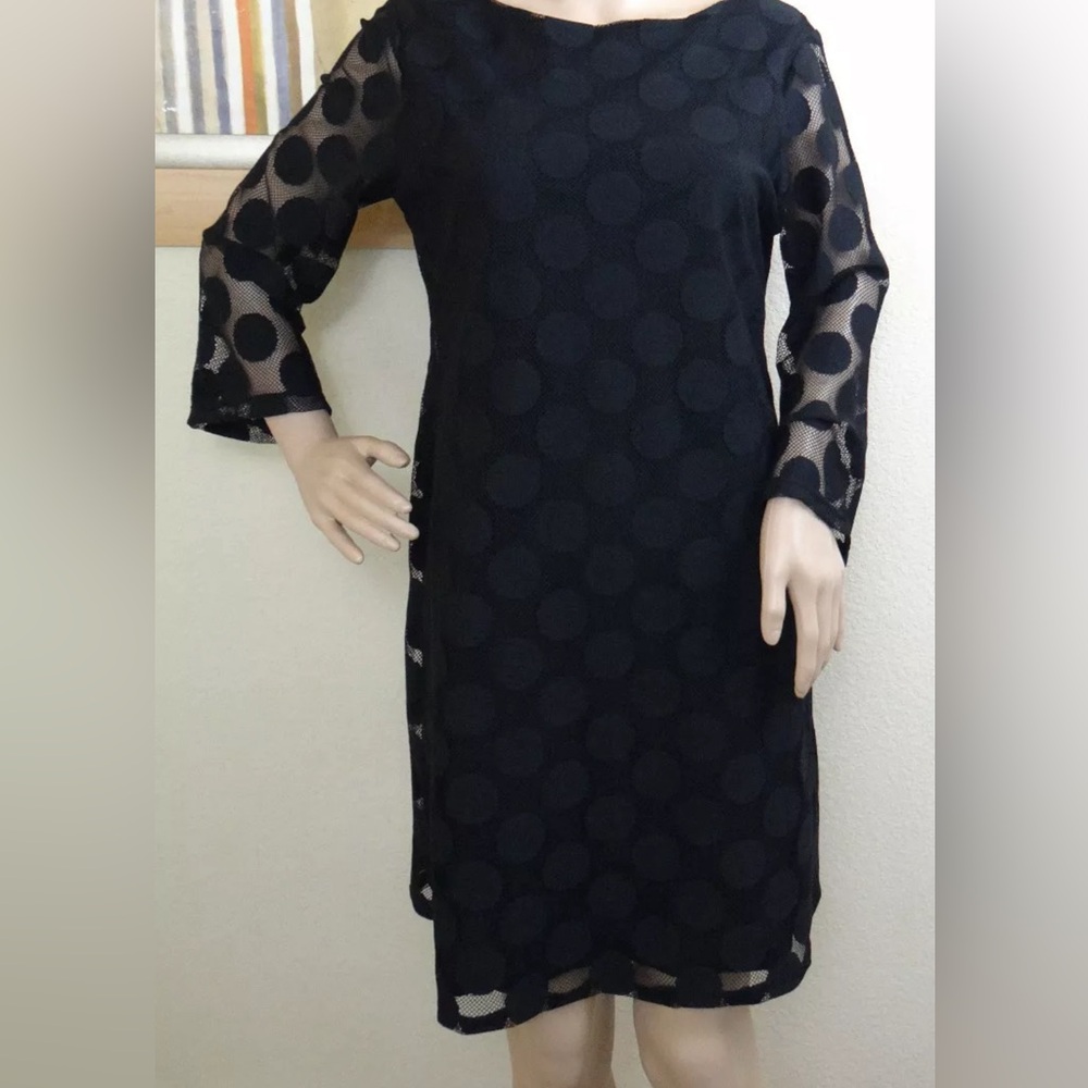 EUC Little Black Polkadot Dress